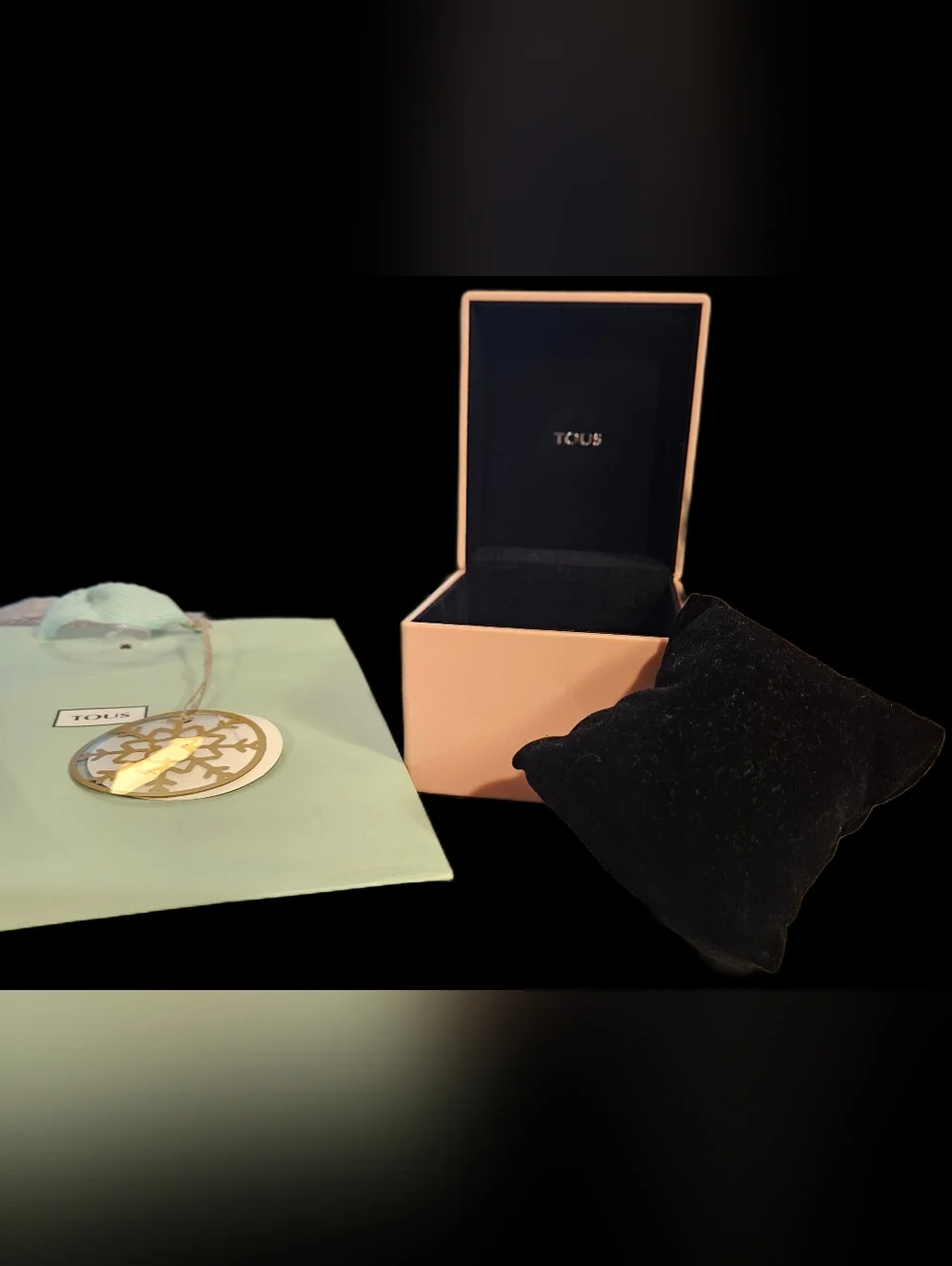 NEW Authentic TOUS Pink Watch Box Case Set Bag Pillow Booklet Complete Bundle
